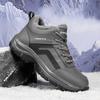 Winterstiefel für Herren Neue Wasserdichte PU-Leder Warme Schnee-Knöchelstiefel Outdoor Warme Plüsch Rutschfeste Arbeits High-Top Freizeitschuhe