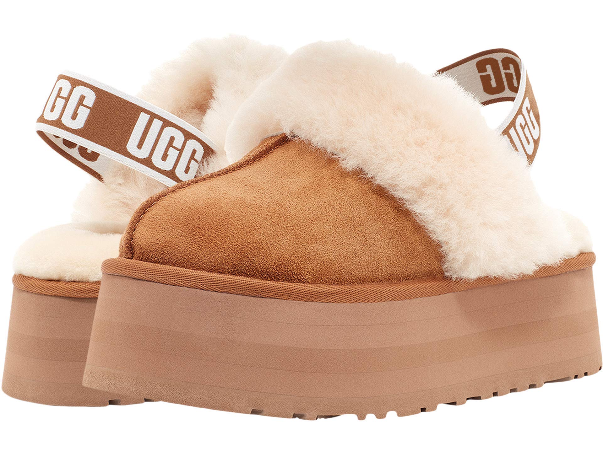 

UGG Funkette Chestnut Logo Strap US 06 Women s Sandals, (23 cm)