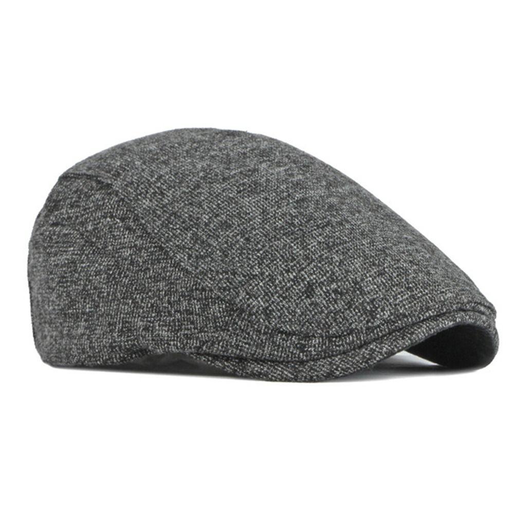 Fashion Winter Beret Hat Soft Thick Warm Painter Hat Adjustable Casual Leisure Visor Cap Men Women