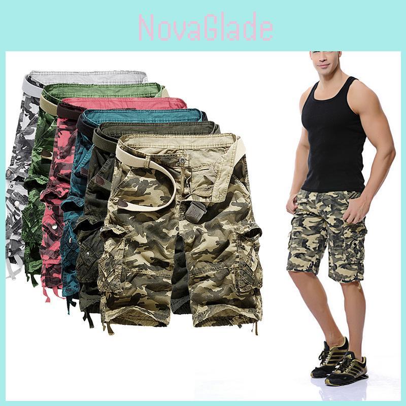 Premium Quality Men Sport Camouflage Cargo Shorts With Military Combat Design
