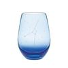 Sparkling Rhinestone Tumbler Glass Featuring the 12 Constellations of the Zodiac Choose from Three Colors - Cancer. (blue).