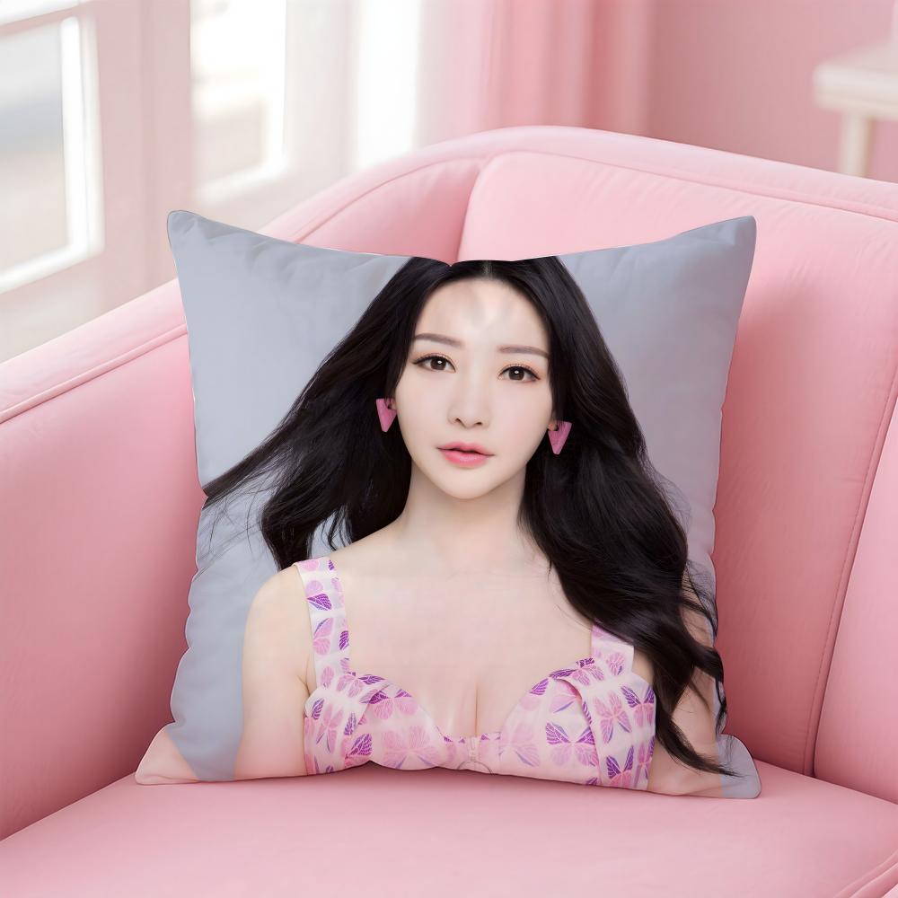 Popular fashion Chinese sexy actress LLiu Yan Cushion Cover Pillow Case Soft Friendly Fabric Concealed Zipper