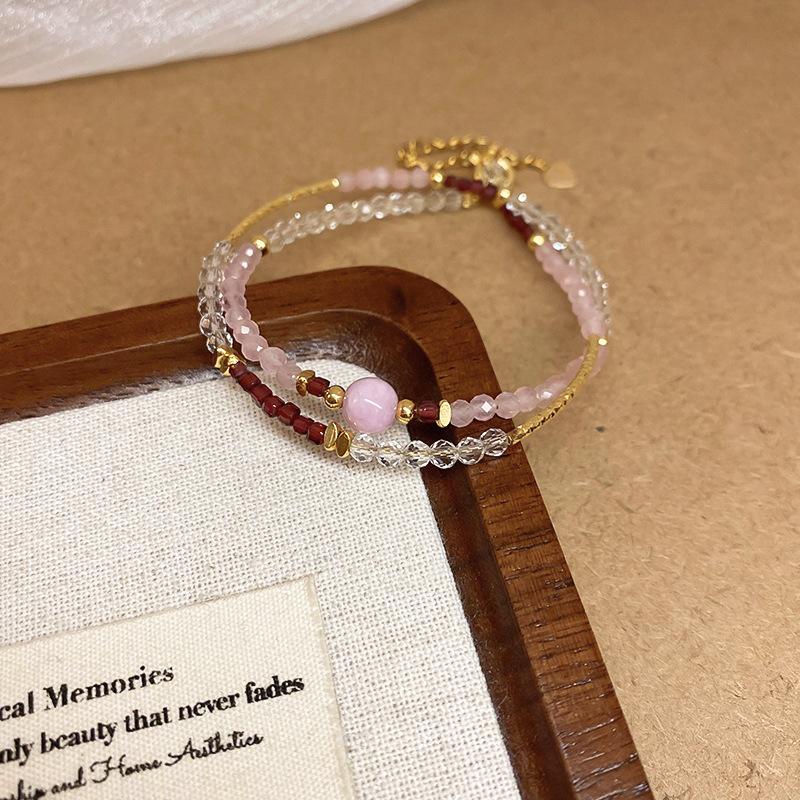 Bohemian Millet Beads Multi-layer Beaded Bracelet Girls Summer Ethnic Style Light Luxury Niche Hand Jewelry