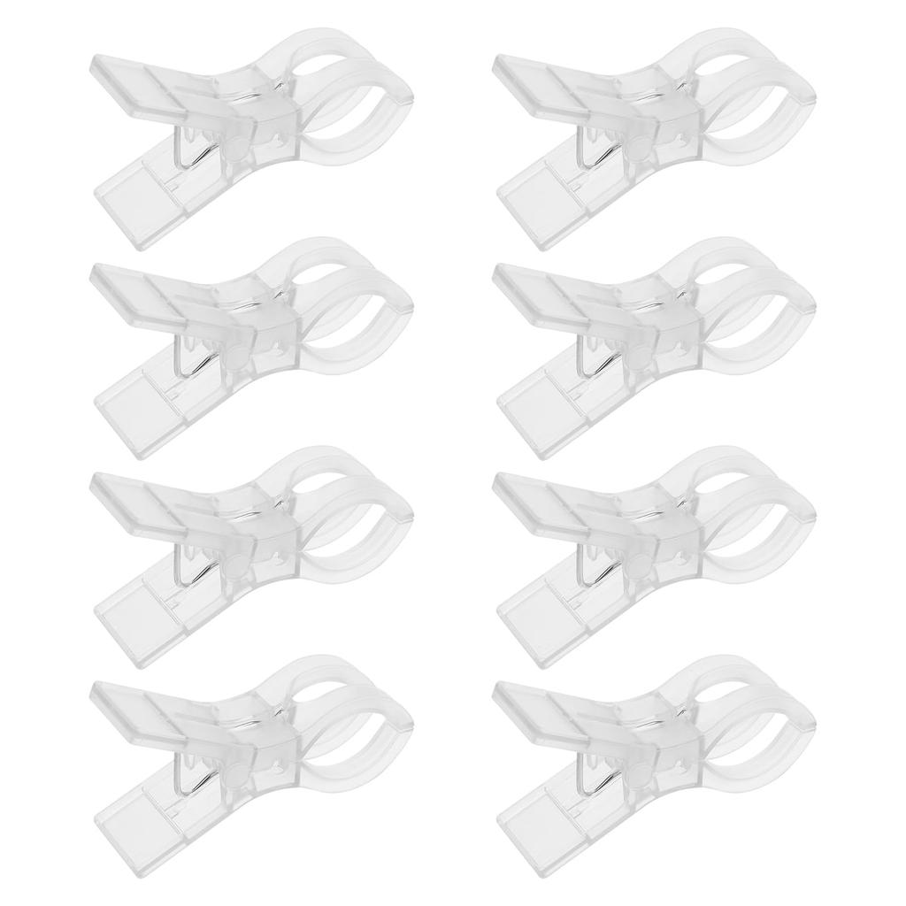 OUNONA for Set of Laundry Rust Laundry Pole Transparent Clips Clothespins, Strong, Pole, Transparent, Large, Plastic, 8, Non-Slip, Clips, Clothesline,