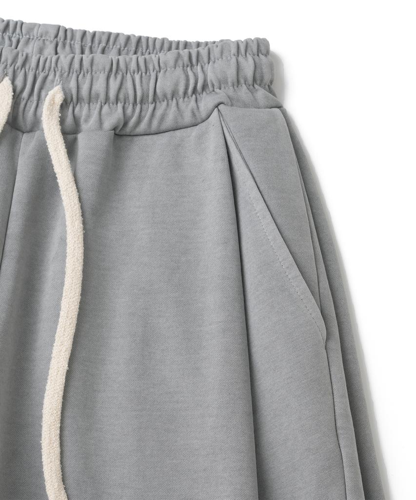 KNITTED Bermuda Training Half Pants Pigment Stone Grey