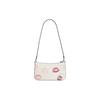 COACH Penn Cow Leather Crossbody Bag, Shoulder Bag Small Women's Silver & Chalk Multicolor CR742-LHCAH