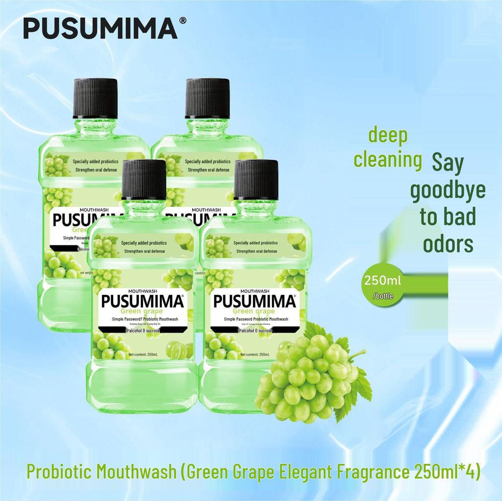 Minty Probiotic Antibacterial Mouthwash: Fresh Breath, Long-Lasting, Sugar-Free, Portable.