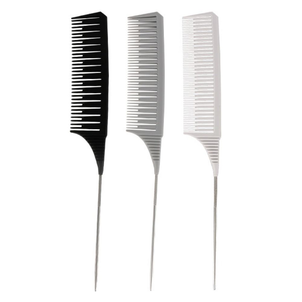 3pcs Highlighting Tailed Comb Set Weaving Hair Styling Combs Coloring Dyeing Comb