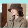 Polyester Hat For Women With Solid Color And Bow Decor For Casual Winter Wear