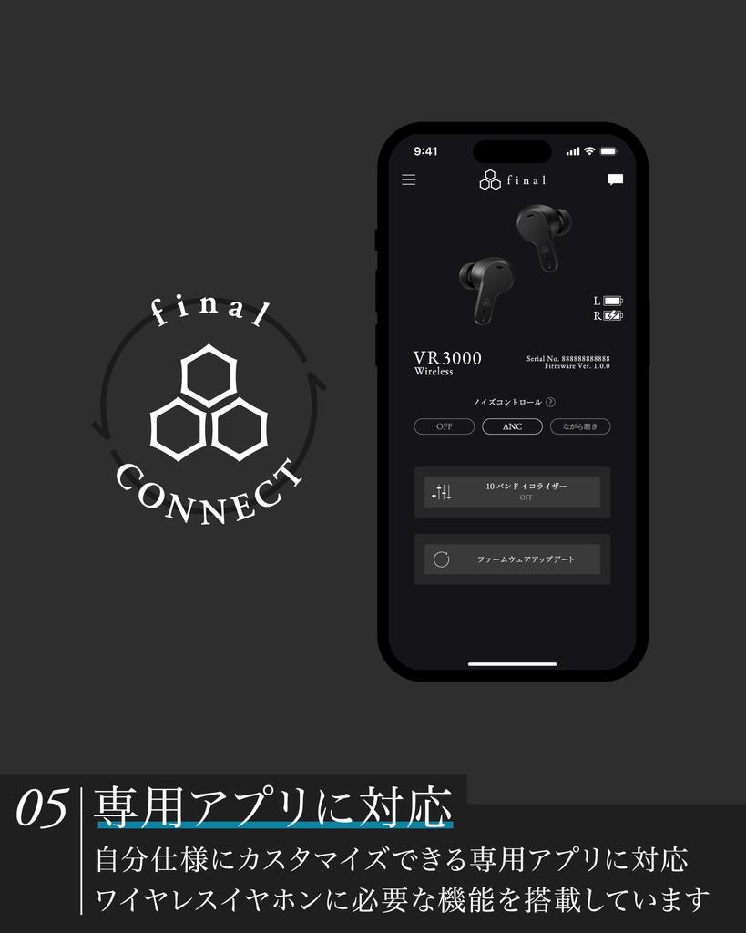 final VR3000 Wireless for Gaming Earphones with Latency of Under Hybrid and MEMS Black Gaming+ Ultra-Low 20ms, ANC, USB-C Transceiver, Microphone,