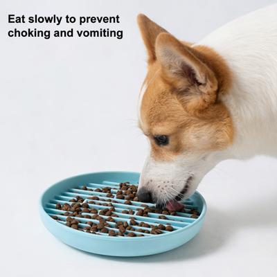 Gamelle Lente pour Chien en Silicone avec Ventouse Anti-étouffement Antidérapante Puzzle Gamelle pour Chiens Chats Soulagement de l'Ennui et de l'Anxiété