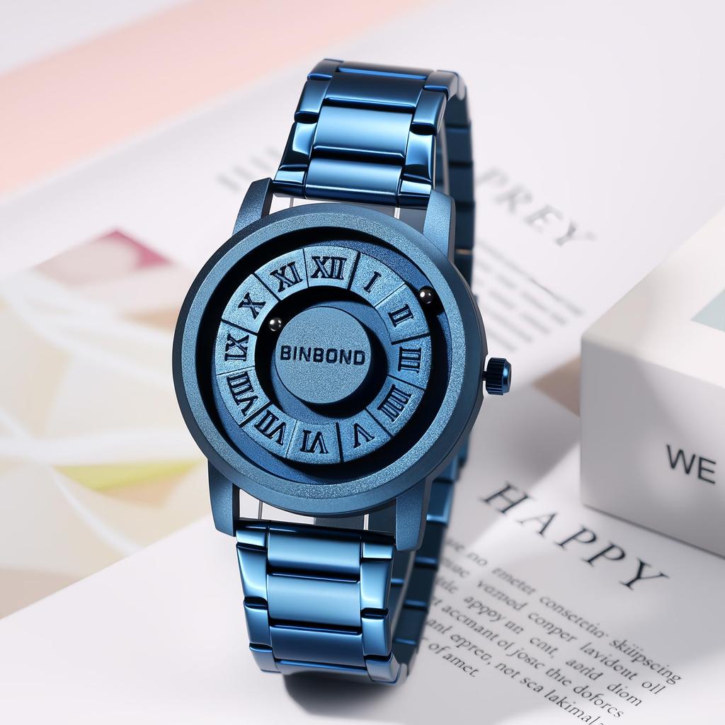Quartz Creative and Unique Stainless Steel Magnetic Popular Fashion Birthday Wristwatch, Design, Unisex Strap, Display, Waterproof, Rainproof,