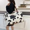 High-value Luggage Bag, Large-capacity Short-distance Milk Leopard Print Messenger Bag, Outdoor Sports Fitness Bag.
