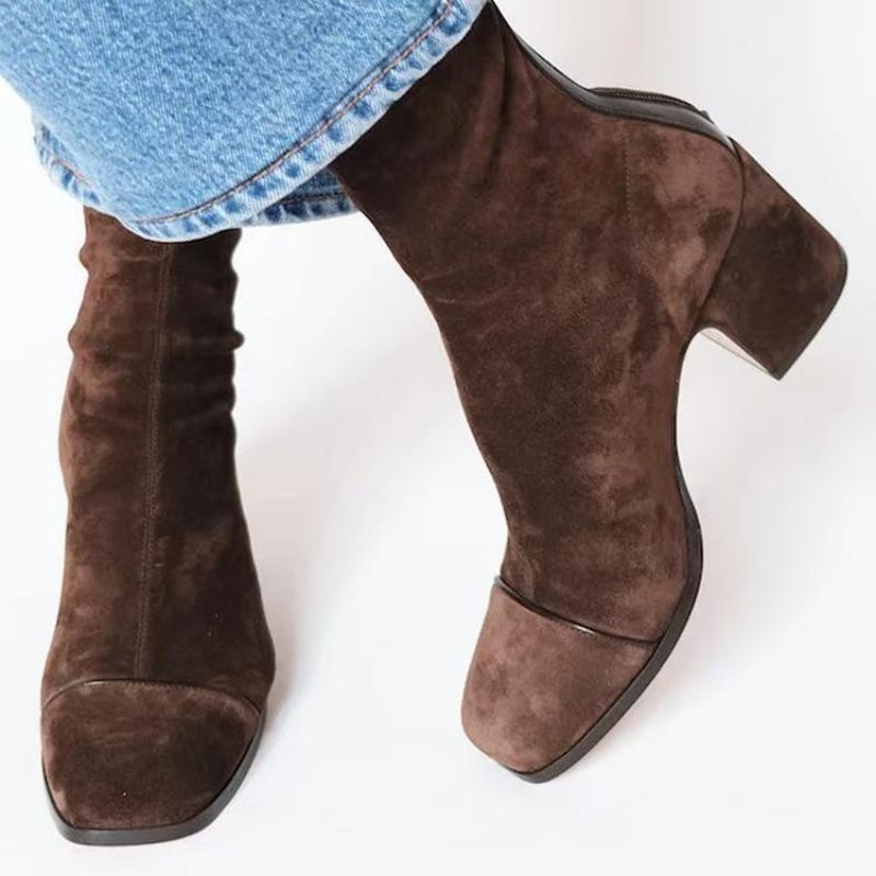 Winter Fashion High Heel Suede Long