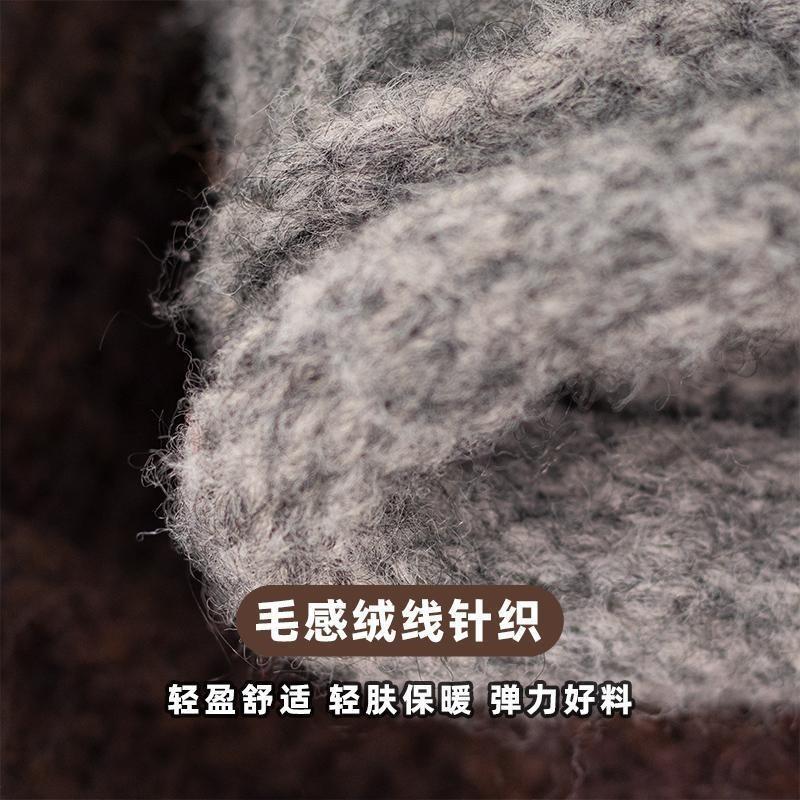 West Sichuan travel blue straps knitted headgear women's autumn and winter travel plush wool hat showing face small hat
