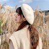 Plush Women Wool Berets Cloud Artist Hat Vintage Painter Caps  Ladies