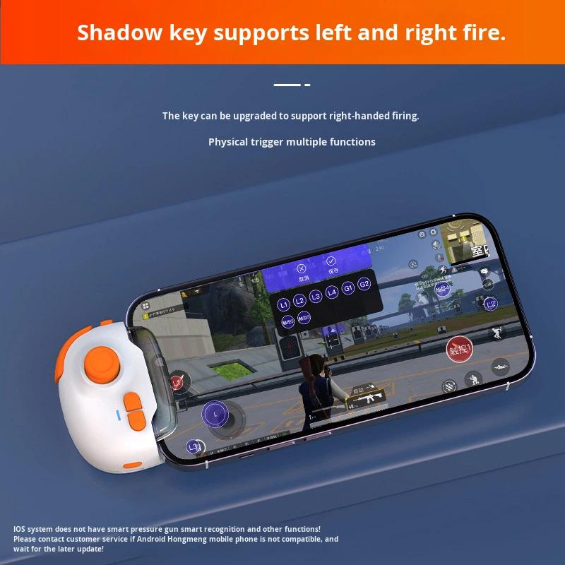 Professional Type-C Mobile Phone Grip Rocker Gamepad Joystick Gaming Trigger With Charging Port for IOS Android