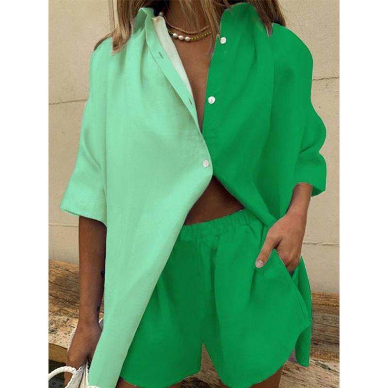 

Short Sleeve Shirt Top Shorts Suit 9 XXL