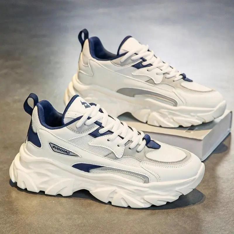 Fashion Mesh Upper Sports Shoes for Men Quick-Drying Cushioned Insole Breathable Summer Sale Korean High Quality Gym Man Casual Sneaker