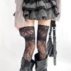 1 Pair Women Sexy Flowers Mesh Lace Thigh High Stockings Over The Knee Stockings Lolita Style Girls Long Leg Boot Socks