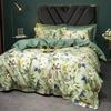 140TC Egyptian Coton Floral Bird Printing Beding Set, Soft Duvet Cover, Bed Shet, Pilowcases, American Style, High-End Premium 4Pcs