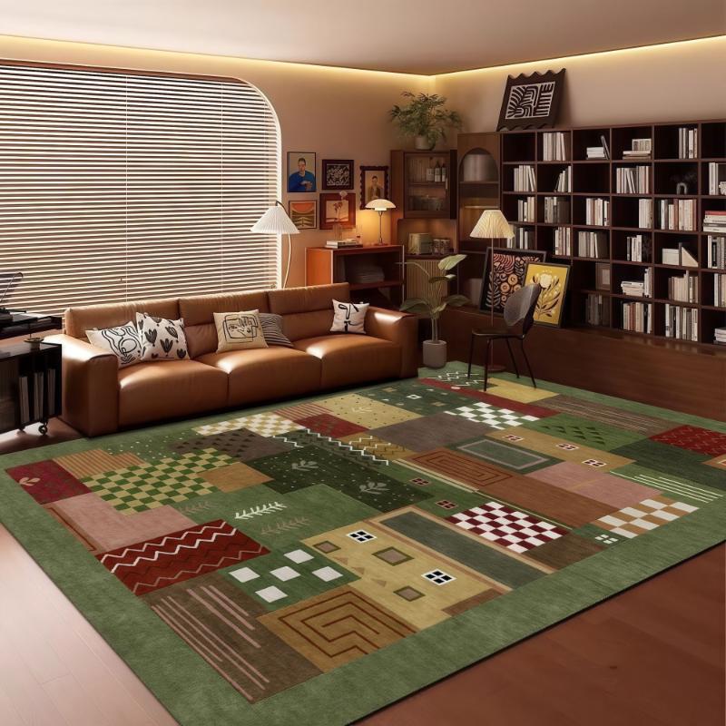 Ultra-Thin Washable Vintage Area Rug Boho Non-Slip Entryway Rug Living Room Rug Entrance Mat Carpet for Kitchen Laundry Bathroom Bedroom Prayer Rugs