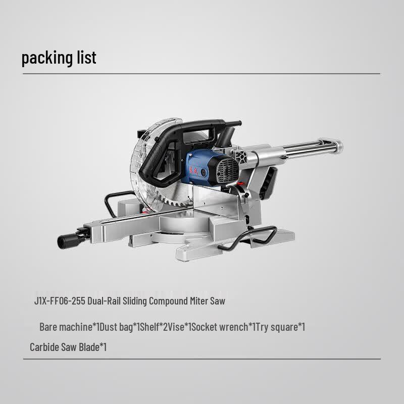 Dongcheng 10-inch Sliding Compound Miter Saw CN plug (adapter included)