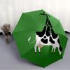 1pc Cow UFO Automatic Folding Umbrella - 8-Rib Compact Travel Umbrella Durable & Portable for Outdoor Use, Perfect Gift for Birthdays061
