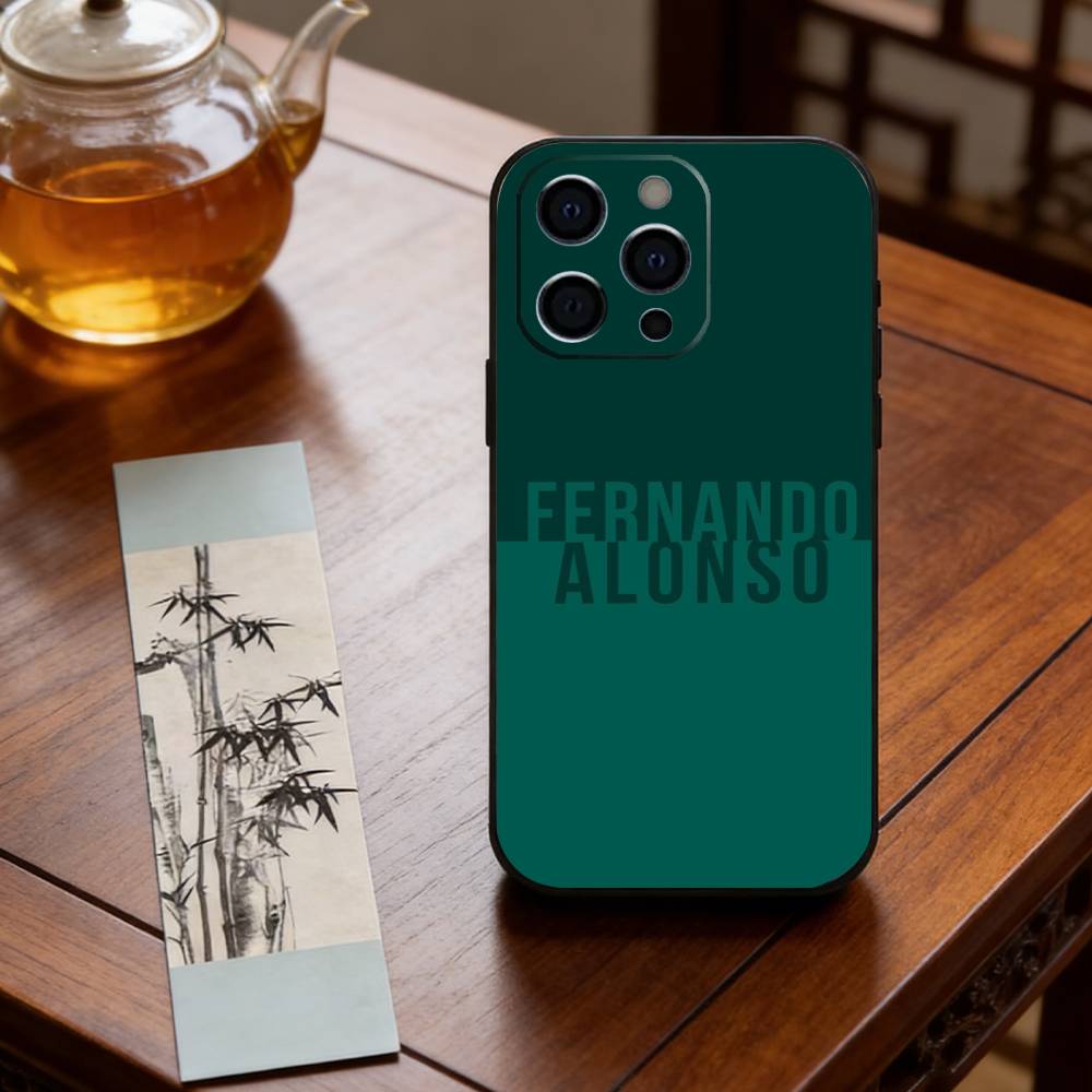 F-Fernando Alonso Phone Case For iPhone 17,16,15,14,13,12,11 Plus,Pro Max,XS,Soft Silicone Black Cover iPhone17air