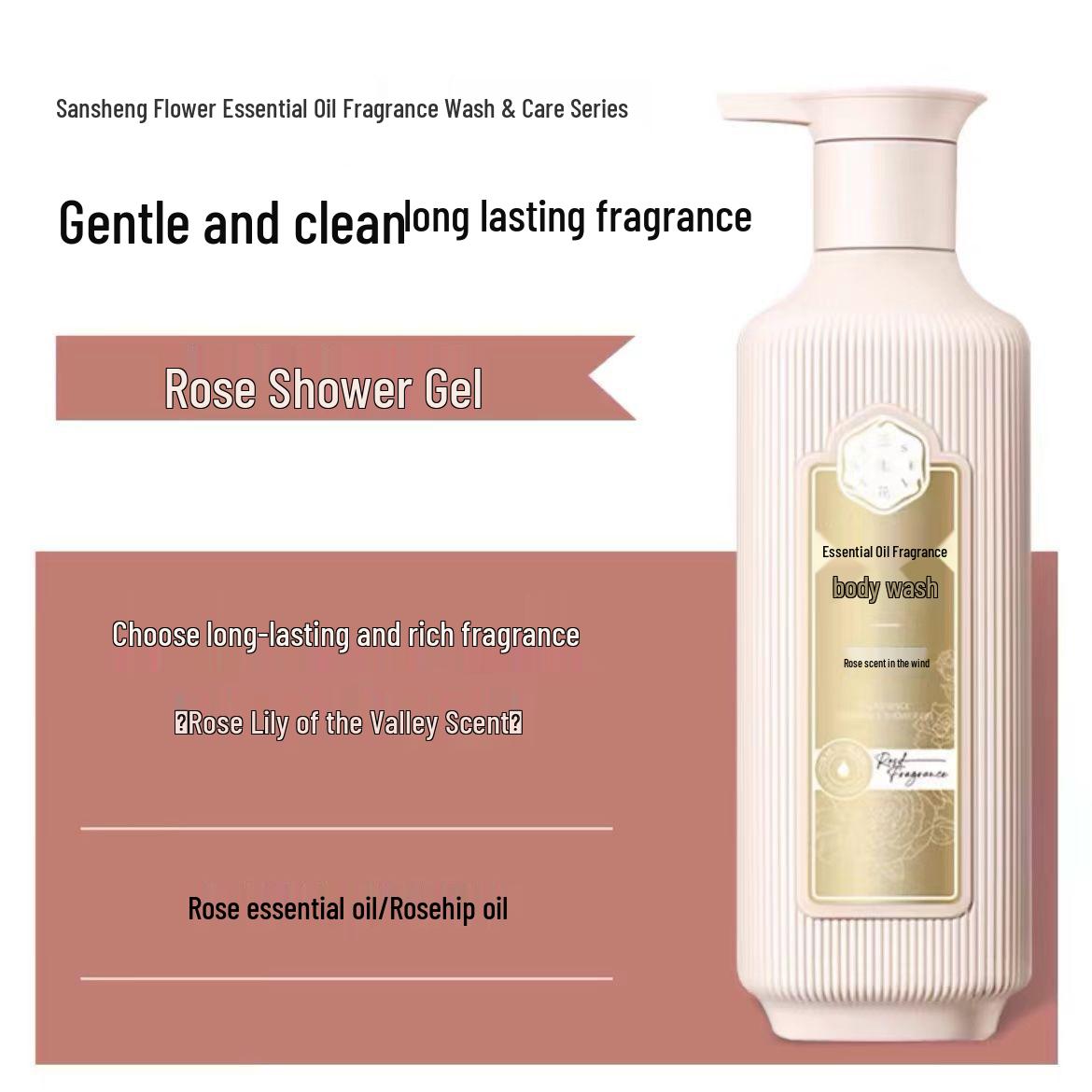 Pechoin Sanshenghua Essential Oil Shampoo: Anti-dandruff, Itch Relief, Nourishing Repair, Long-lasting Floral Scent. 800ml