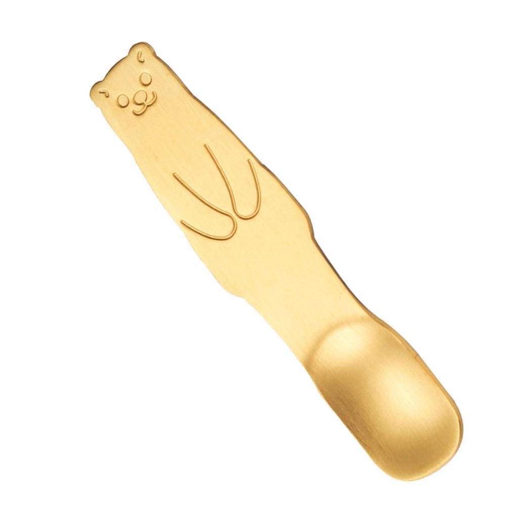Bear Shape 304Stainless Steel Spoons Small Kitchen Utensils Coffee Spoon Suitable for Stirring and Serving