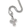 Hot Sale Trendy Hip Hop Cross Pendant Zircon Inlaid Necklace Personalized Fashion Accessory for Men