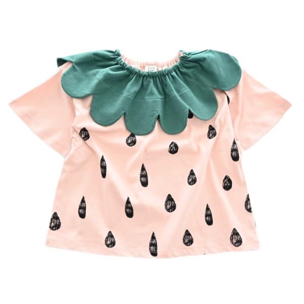 

Nicofurato Strawberry Short Sleeve T-Shirt, Kids, Pink, Size 90