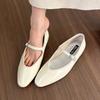 Fashion Bailamos Brand Women Silver Flats Fashion Square Toe Shallow Ladies Slip On Ballet Shoes Soft Casual Flat Mary Jane Shoes Mujer