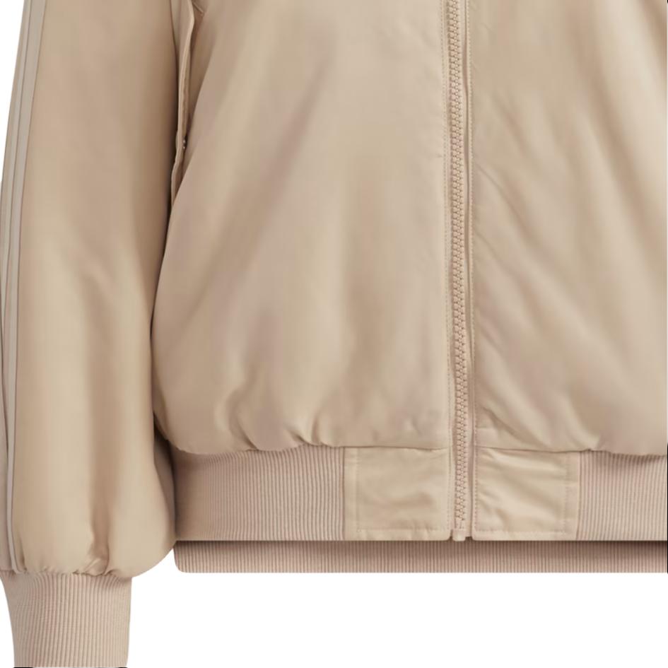 Adidas Originals Trefoil Logo Print Zip-Up Stand Collar Jacket Women Jacket Yellow HE6584