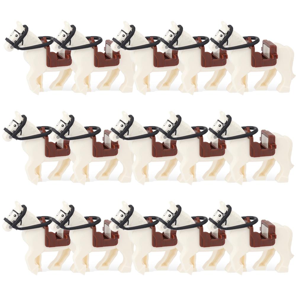 Medieval Zoo Building Blocks Character Accessories Mounts Animals Deer Elephants Camels Wolves Warhorses Bricks Toy Gifts K080