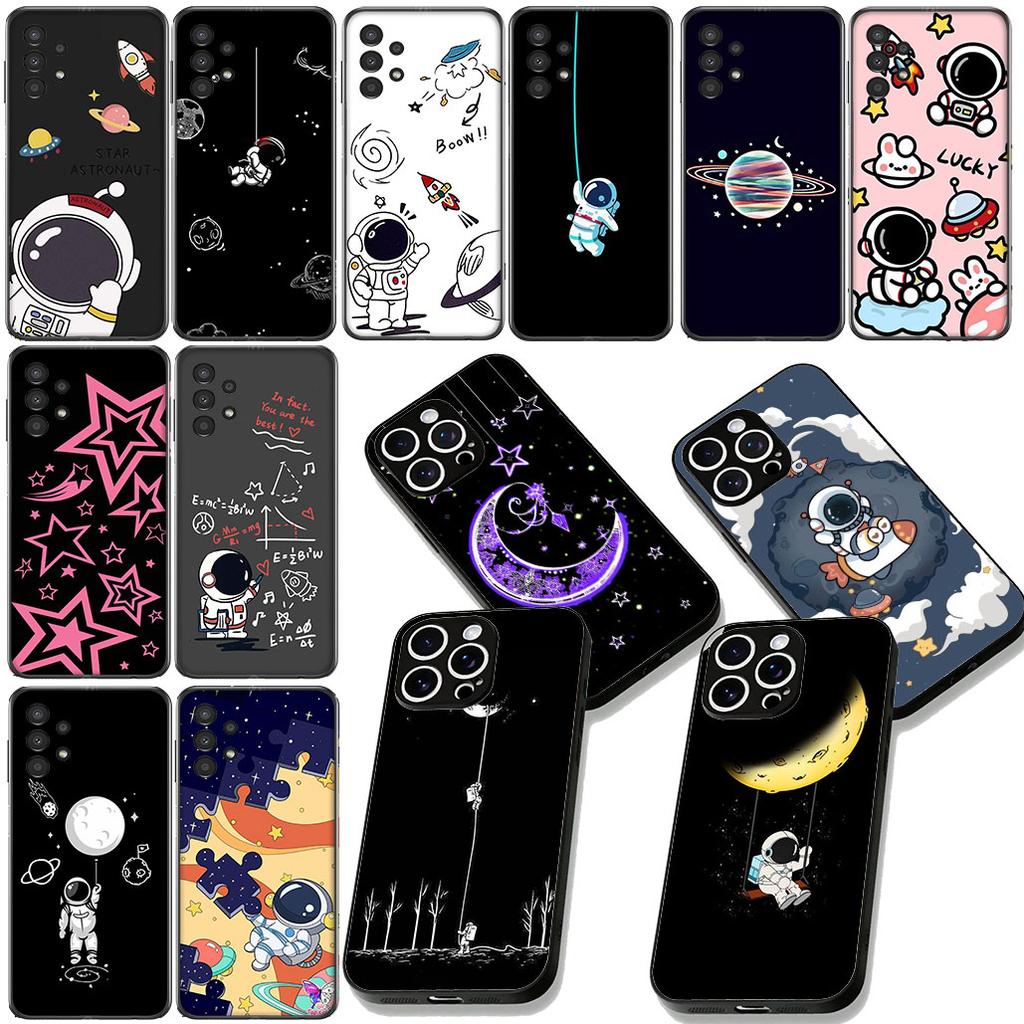 Galaxy Moon Heaven Astronaut Stars Cover for Motorola Moto Edge 70 60 Fusion NEO Pro G Stylus G56 G96 G52 G04 G05 20 Phone Case