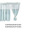 Light Blue Window Curtain in Soft Blue Durability Polyester for Kitchens and Cafe Elegant and Airflow Cafe Drapery