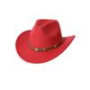 Men's casual western cowboy hat with skull accessory, British style felt hat, all-season wool jazz hat