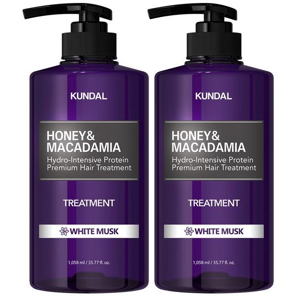 

Kundaldal Honey & Macadamia Hair Treatment White Musk, 1058ml, 2 Korean hair care