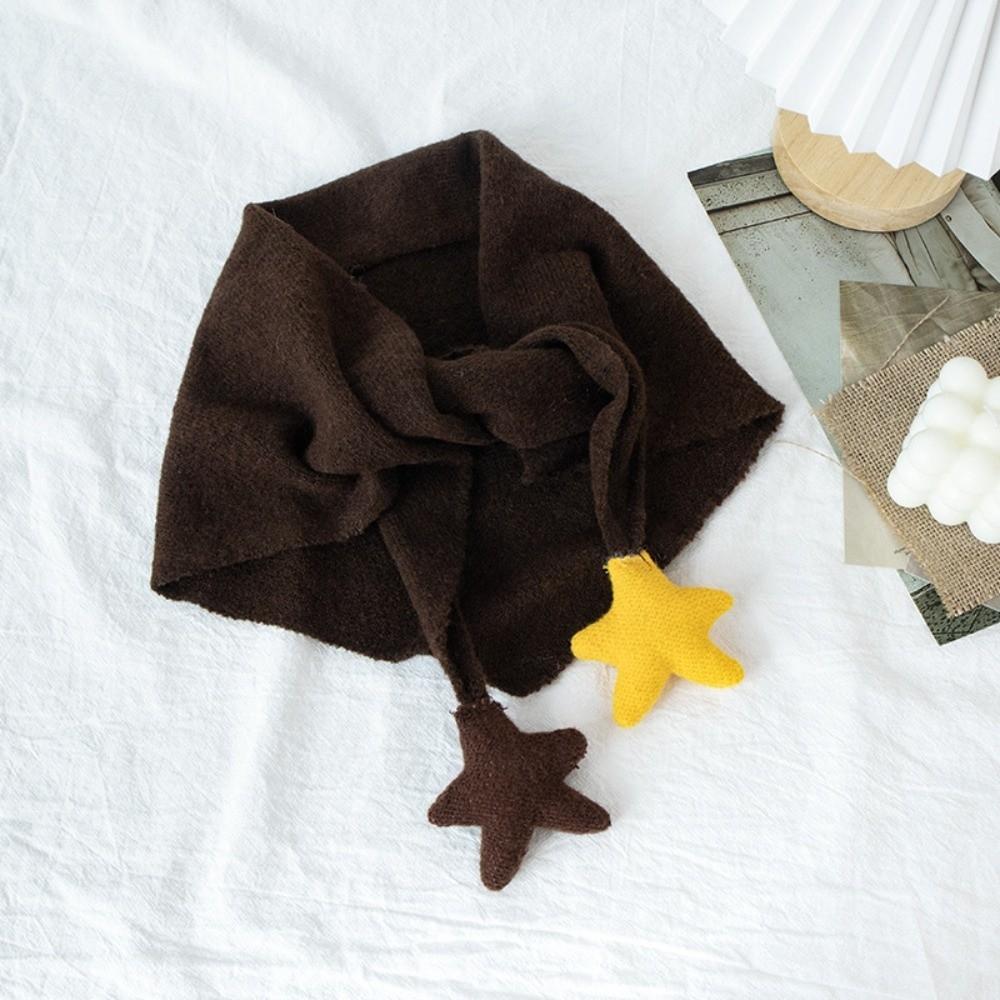 Korean Style Knitted Scarf Star Balls Neck Warmer Scarf New Knitted Shawl Winter