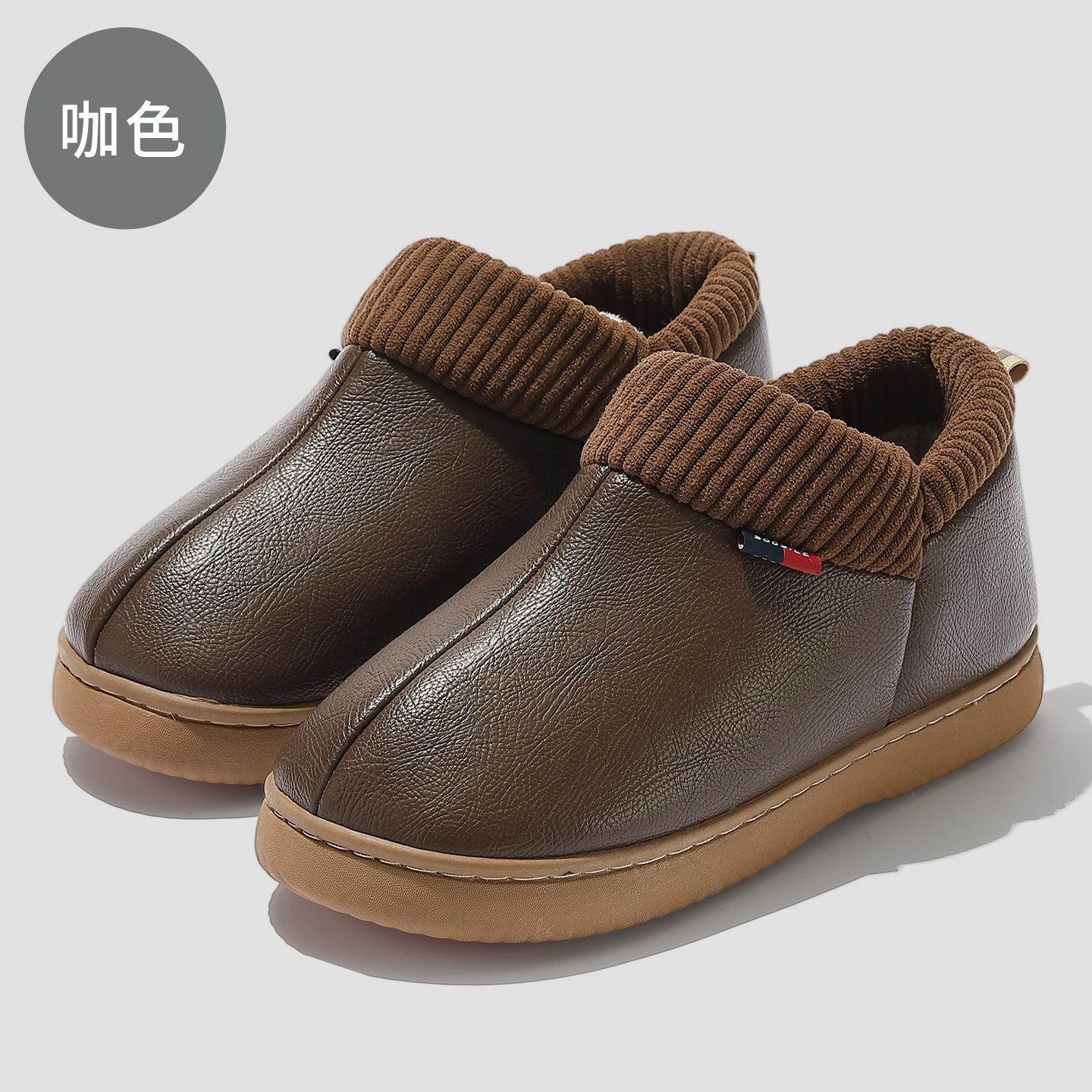 

Хлопковые тапочки для среднего и пожилого возраста теплые зимой, вельветовые, нескользящие, водонепроницаемые и износостойкие, с мягкой подошвой-мешком и хлопковым мопом. 44-45 is suitable for 43-44 [inner length 27cm] кофейный