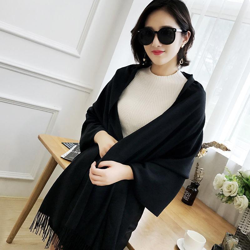 Schal Damen Schal Winter Beliebter Kaschmirschal Schal Einfarbig Warmer Schal Herbst- und Winterschal Schal Schal