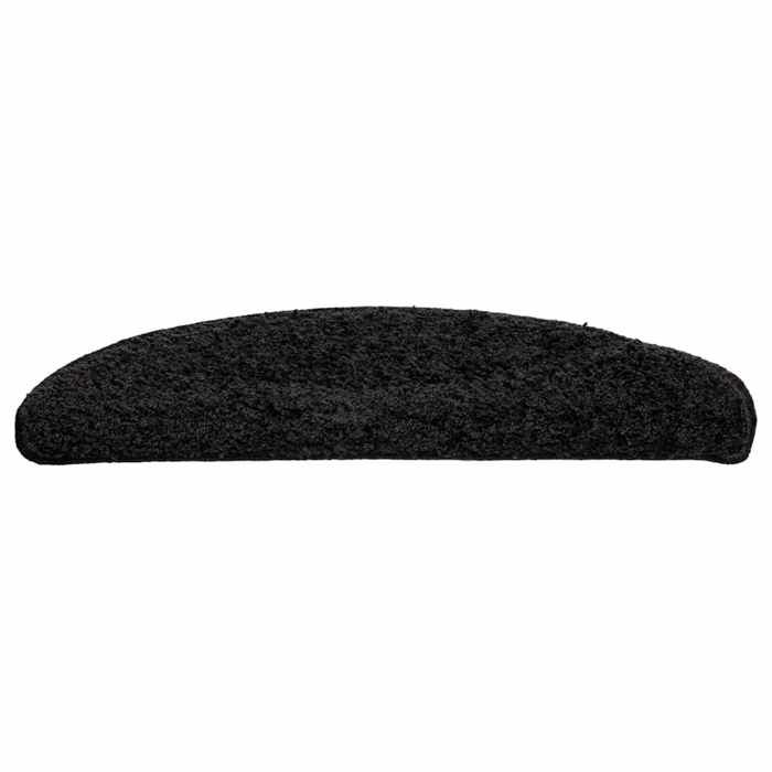 VidaXL Stair Treads 30 Pieces 56 X 17 X 3 Cm Black Semicircular 3365800