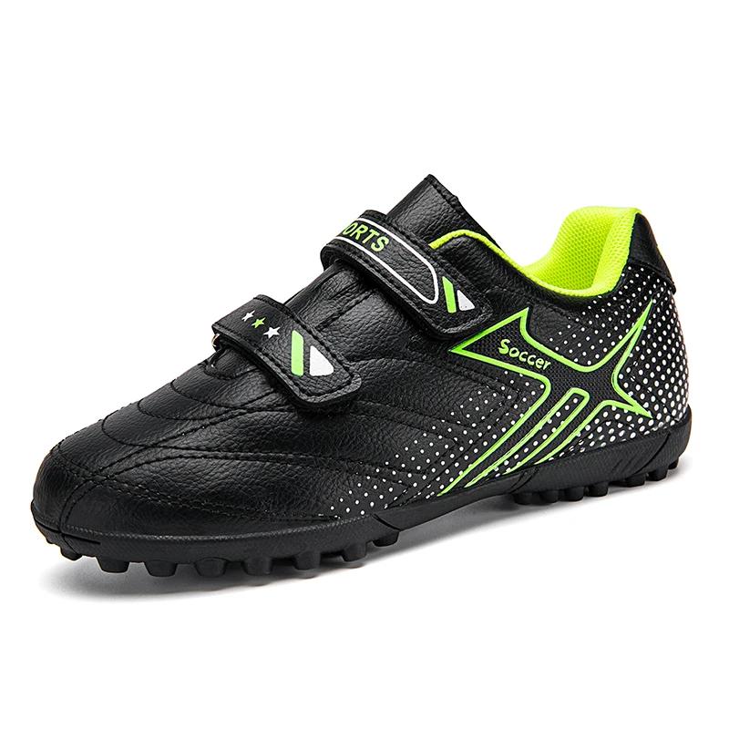 Kinder Sneaker Stollen Rasen Kinder Kunstrasen Rutschfeste Fußballschuhe Mädchen Top Qualität Ultraleicht Junge Futsal Training Fußballstiefel 26 black