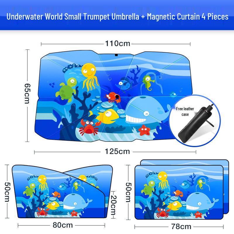 Cartoon Car Sunshade Umbrella for Front Windshield - Heat Insulation Protection