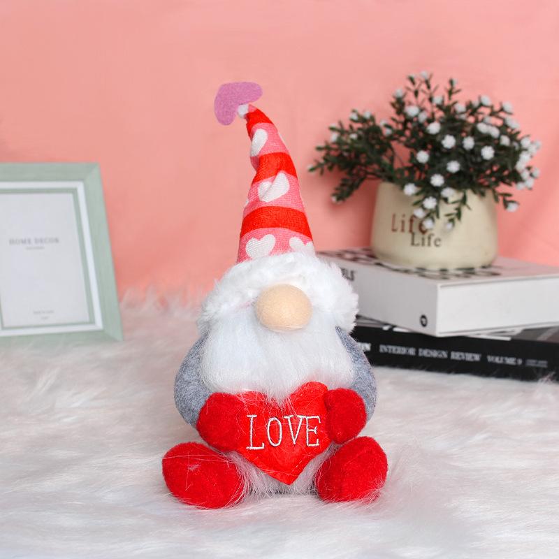 1/2pcs Valentine's Day Faceless Doll Embrace Envelope Hug Love Rudolph Doll Peach Heart Rudolph Wedding Birthday Gift Ornaments