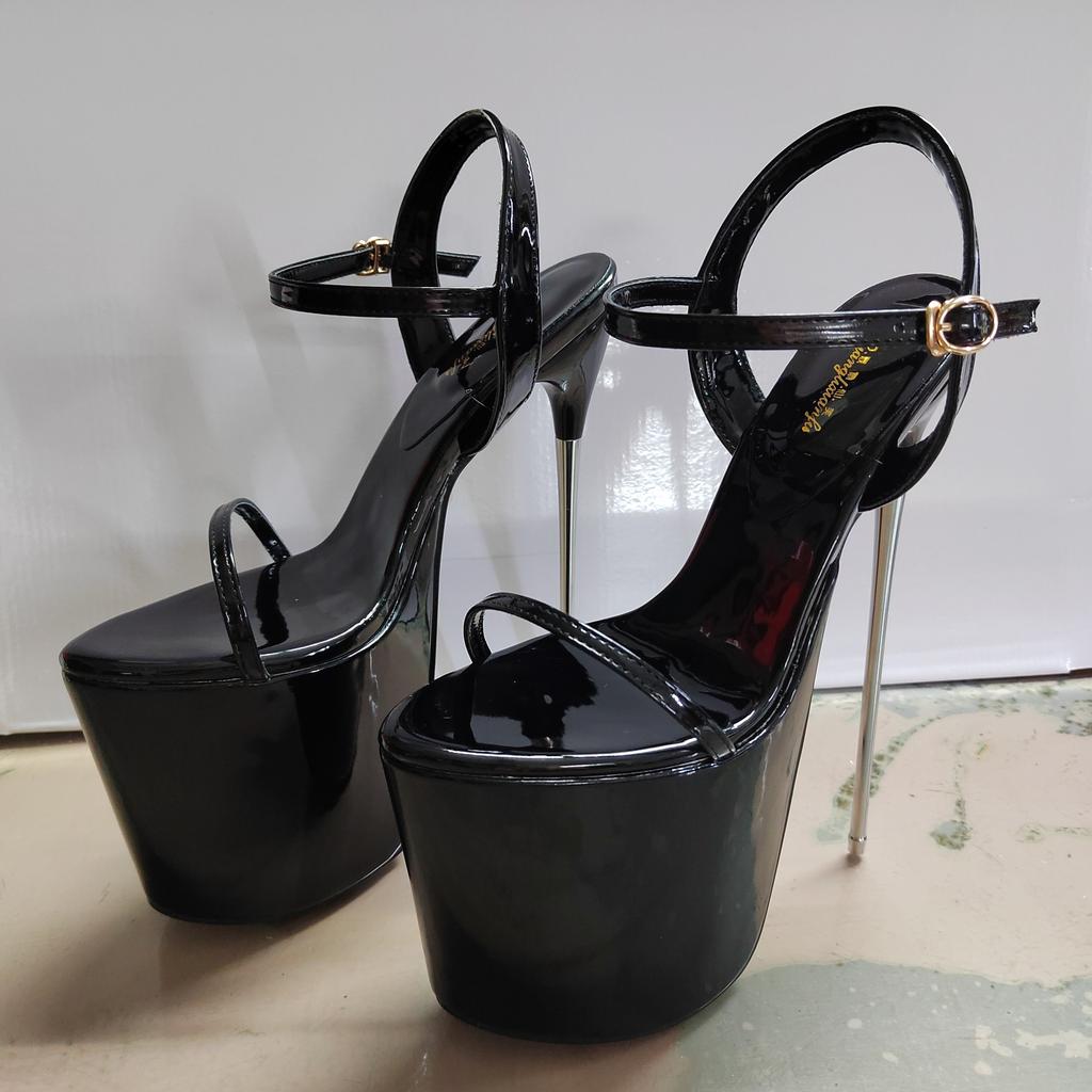 NEWWomen Gladiator Party Sandals Summer19cm 22cm Thin High Heels Platforms Shoes Peep Toe Buckle Big Size Pumps35-50