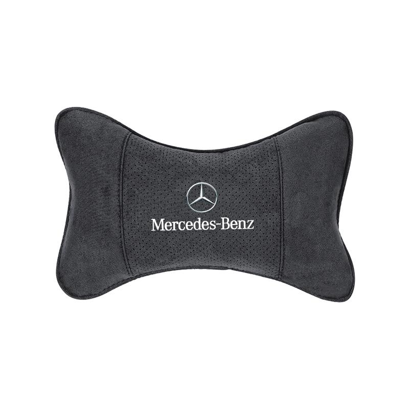 New 80% Car Suede Headrest Neck Support Auto Seat Accessories For Mercedes Benz AMG W204 W205 W203 W211 W212 W213 W201 W210 W12