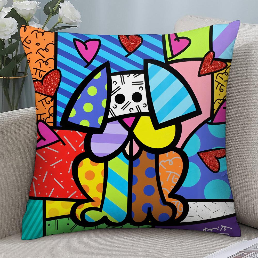 B-BrittoS Art Design Pillow Case 3D Print Polyester Fiber 40*40 Cm Home Sofa Throw Pillow Cover Decoration Festival Gift